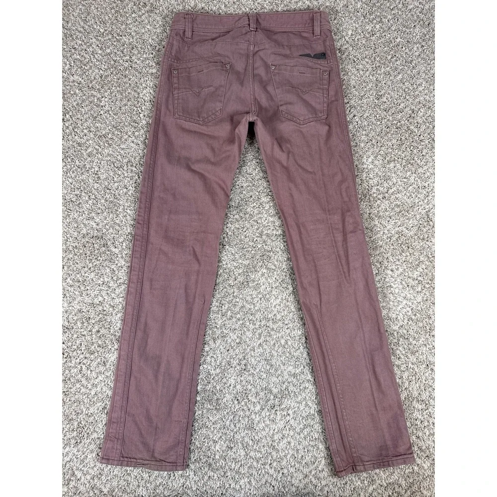 Diesel Jeans‎ Mens 29x32 Purple Mauve Darron Cotton Slim Tapered Button Fly